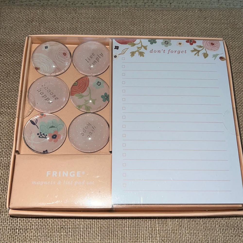 Fringe magnets & don’t forget list pad set